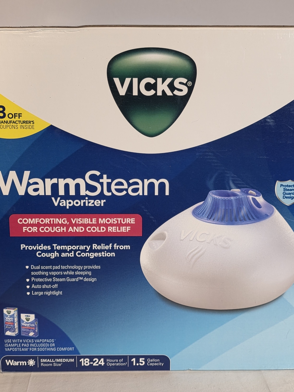 NIB Vicks Warm Steam Vaporizer Never Opened